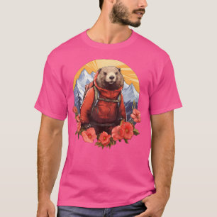 Camiseta Montagem de Groundhog Marmots de Caminho