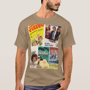 Camiseta Montagem de Imagens de Filmes Antigos 15 retro