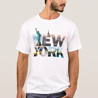 Camiseta Montagem do alfabeto de New York