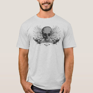 Camiseta Montagem do crânio - cinza