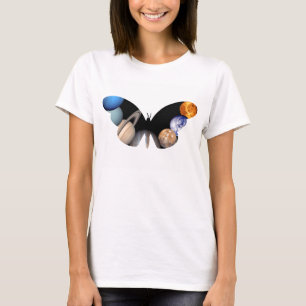 Camiseta Montagem do Sistema Solar Fotos de Planetas JPL