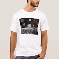 Montagem dos planetas e luas de Júpiter