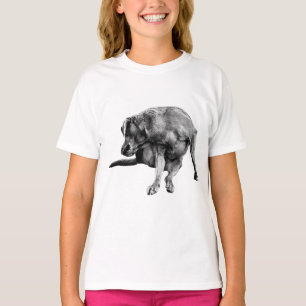 Camiseta Montagem em Estilo em Escala de Cinza