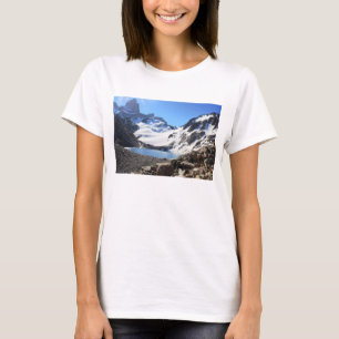 Camiseta Montagem próxima Fitz Roy do lago glacier