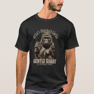 Camiseta Montagem Rara do Gorila Silverback da África de um