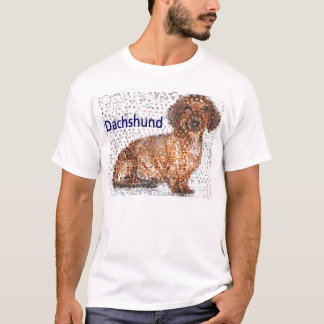 Camiseta Montagem surpreendente do cão do Dachshund