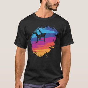 Camiseta Montagem - T-Shir em Escala Retro-Rocha em Perigo