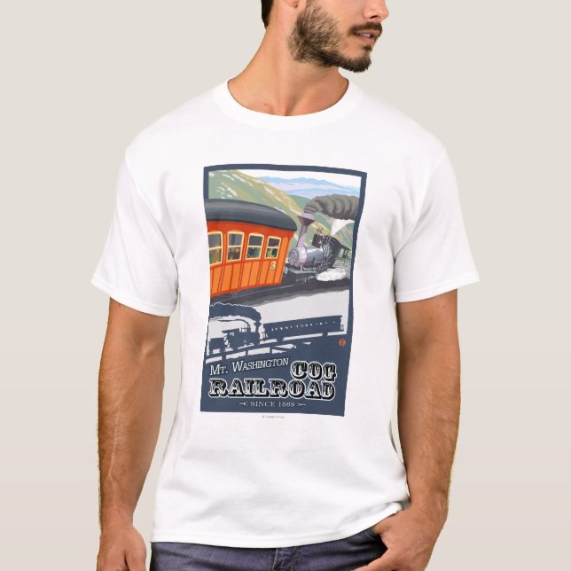 Camiseta Montagem Washington, estrada de ferro nova de (Frente)