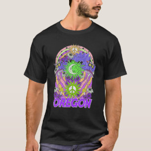 Camiseta Montagens da Imagem Retroativa do Oregon