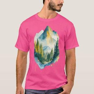 Camiseta Montagens em Aquarela Ativa