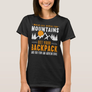 Camiseta Montagens em Campos Externos Voltando às Embalagen
