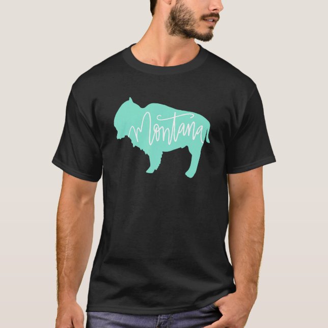 Camiseta Montana Bison Buffalo Mint (Frente)