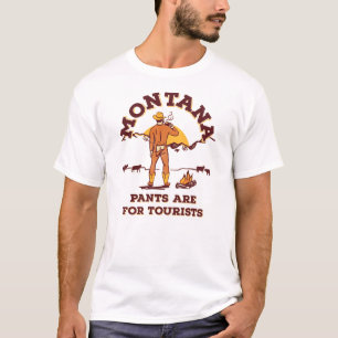 Camiseta Montana: Calças São Para Turistas Engraçadas Retro