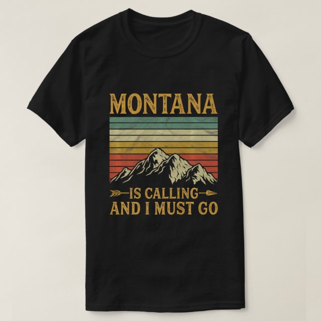 Camiseta Montana Está Ligando E Eu Preciso Ir Para O Premiu (Frente do Design)