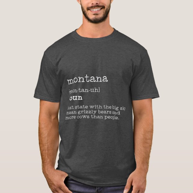 Camiseta Montana Funny Montana Definition Gift Men (Frente)