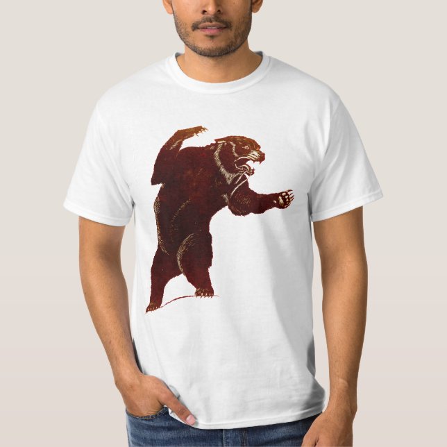 Camiseta Montana Grizzly Bear Willife Animal Nature Art (Frente)