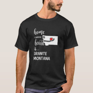 Camiseta Montana Home É Onde O Coração É O Condado De Grani