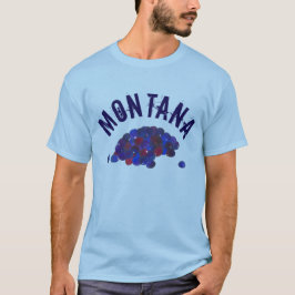 Camiseta Montana Huckleberry Fruta Blue Huckleberry Berry