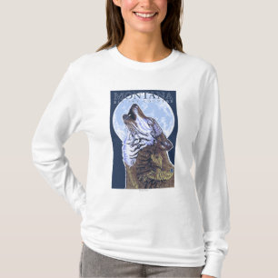 Camiseta Montana -- Lobo grande de CountryHowling do céu