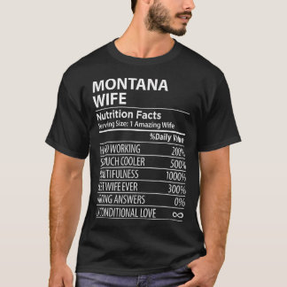 Camiseta MONTANA MT WIFE Fatos Nutricionais Mulheres Estado