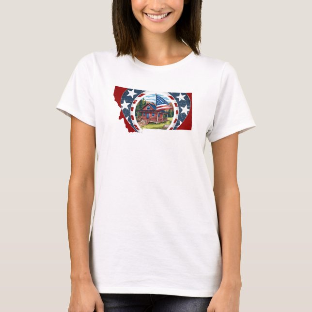 Camiseta Montana Patriótica USA (Frente)
