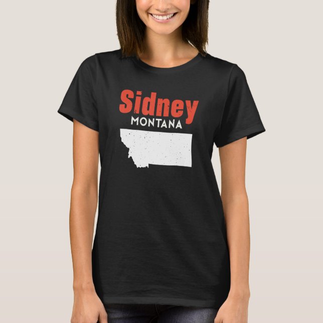 Camiseta Montana Usa State America Viagem Montanan Sidney (Frente)