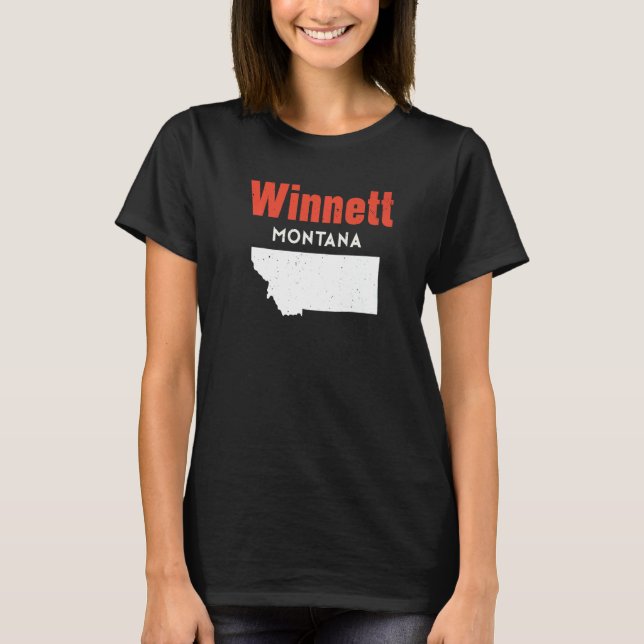 Camiseta Montana Usa State America Viagem Montanan Winnett (Frente)