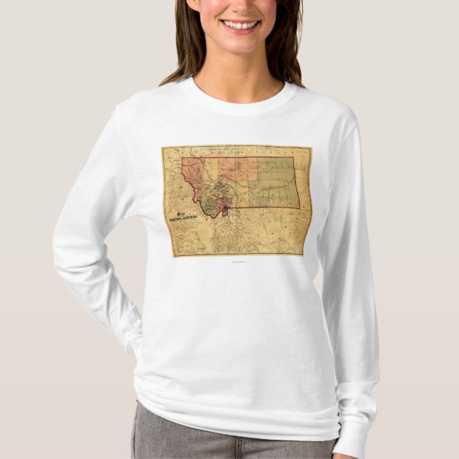 Camiseta MontanaPanoramic MapMontana (Frente)