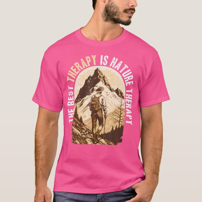 Camiseta Montanha A Melhor Terapia É A Natureza (Frente)