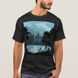 Camiseta Montanha azul