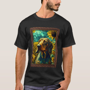 Camiseta Montanha Bávara Caçadora de Caça Pintura Girassol