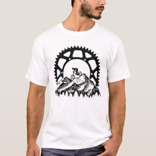 Camiseta Montanha - Bifurcação - Bicicleta De Bicicleta R