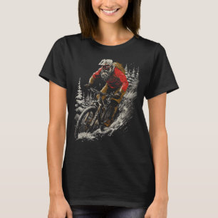 Camiseta Montanha Bike Christmas Cyclist Descida Biking MT