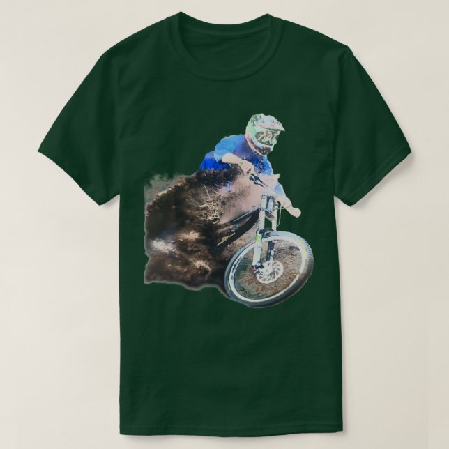 Camiseta Montanha Bike Down Hill Racer Mod Splatter (Frente do Design)