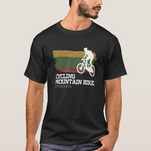 Camiseta Montanha Bike Lituânia Mtb Descida Biker (Frente)