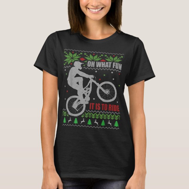 Camiseta Montanha Bike Ugly Christmas Mountain Bike (Frente)