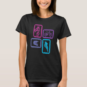 Camiseta Montanha Bike Vintage MTB Biking Women Miúdas Rapa