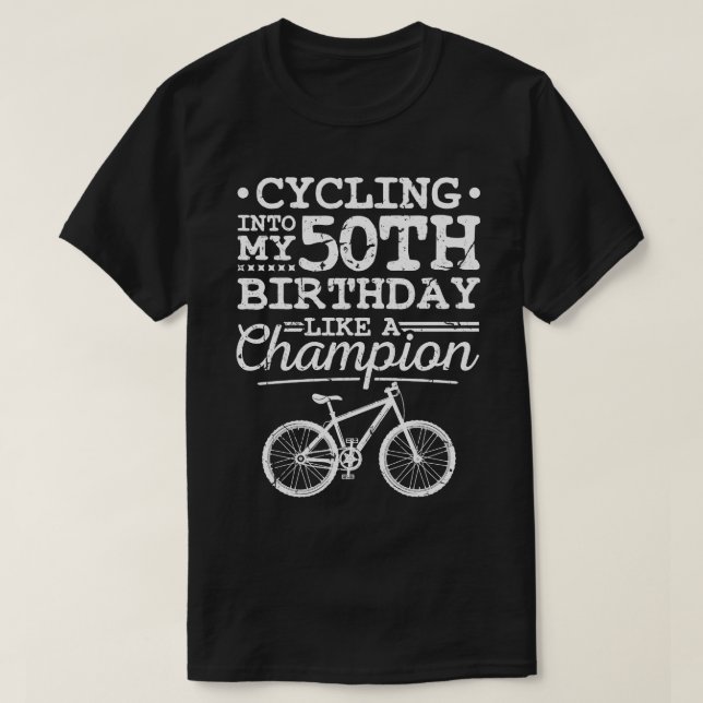 Camiseta Montanha Biking 50º Aniversário Homens MTB (Frente do Design)