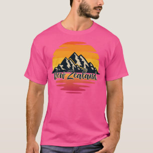 Camiseta Montanha Caminhando Nova Zelândia