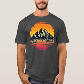 Camiseta Montanha Caminhando Nova Zelândia