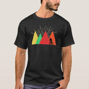 Camiseta Montanha Colorida E Artes De Corrida