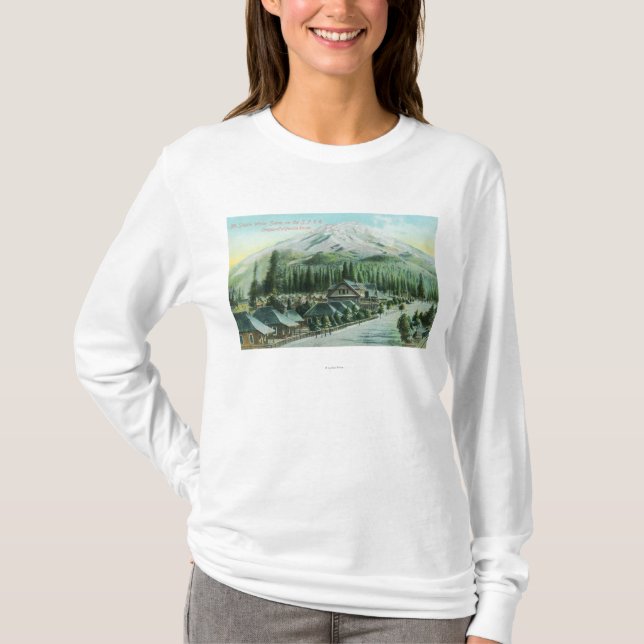 Camiseta Montanha da estrada de ferro pacífica do sul (Frente)