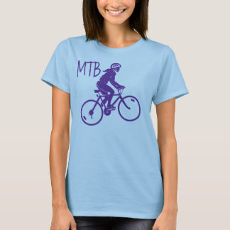 Camiseta Montanha das senhoras que Biking o deisgn de MTB