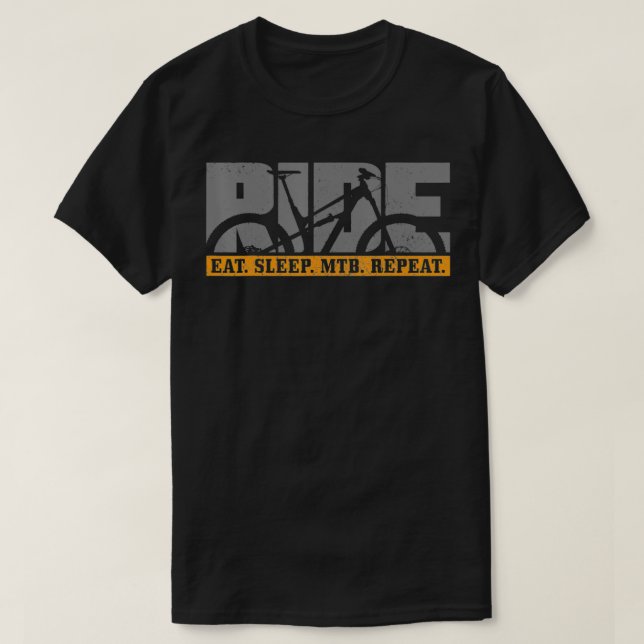 Camiseta Montanha de bicicleta come sono MTB repetidamente  (Frente do Design)