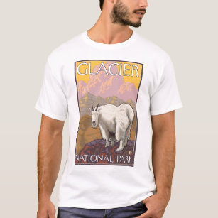 Camiseta Montanha de Cabra - Parque Nacional Glacier, MT