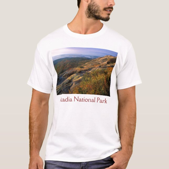 Camiseta Montanha do cadillac, parque nacional do Acadia (Frente)