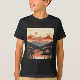 Camiseta Montanha do Nascer do Sol Natureza Caminhada Acamp