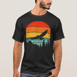 Camiseta Montanha do Pôr do Sol Acampamento Camping Camper