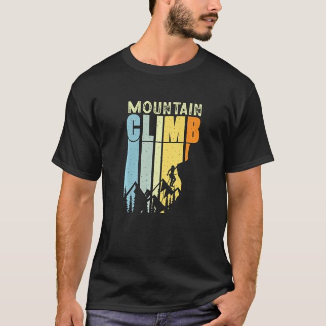 Camiseta Montanha Escala Alpina no Exterior Rock Mt Everest (Frente)