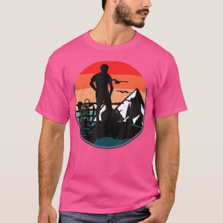 Camiseta Montanha Hiker Acampando a Natureza Subindo ao Ext